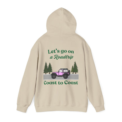 Roadtrip Jeep Hoodie - "Let's Go On a Roadtrip Coast to Coast" Hoodie
