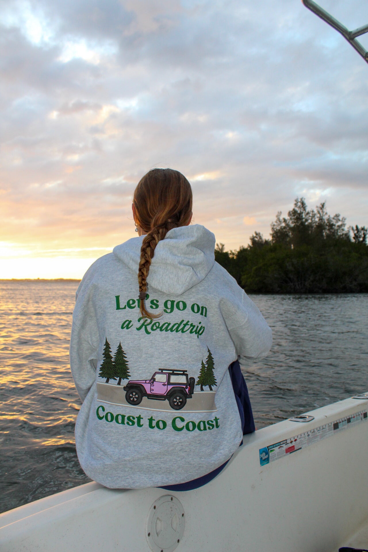 Roadtrip Jeep Hoodie - "Let's Go On a Roadtrip Coast to Coast" Hoodie